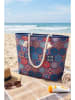 Lucky Bees Strandtasche in Blau - (B)56 x (H)35 x (T)15 cm