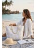 Lucky Bees Strandtas wit - (B)56 x (H)35 x (D)15 cm