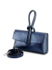 Marlon Leren clutch "Michelle" donkerblauw - (B)23 x (H)13 x (D)6 cm