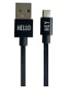 Design Letters Kabel USB-C w kolorze czarnym - dł. 100 m