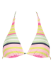 Roxy Bikini-Oberteil "Stripe Soul" in Gelb/ Grün/ Rosa