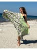 Towel to Go Strandtuch "Towel To Go - Neon Safari" in Grau/ Grün - (L)180 x (B)100 cm