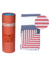 Samimi Strandtuch "Towel To Go - Marine" in Rot/ Blau - (L)180 x (B)100 cm