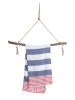 Samimi Strandtuch "Towel To Go - Marine" in Rot/ Blau - (L)180 x (B)100 cm