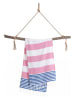 Towel to Go Strandtuch "Towel To Go - Marine" in Rosa/ Blau - (L)180 x (B)100 cm