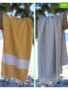 Samimi 2er-Set: Hamamtücher in Gelb/ Grau - (L)180 x (B)100 cm
