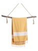 Samimi 2-delige set: hamamdoeken geel/grijs - (L)180 x (B)100 cm