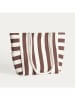 Homla Strandtasche ''Rayas'' in Weiß/ Braun - (B)52 x (H)34 x (T)18 cm
