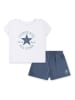 Converse 2-delige outfit wit/blauw