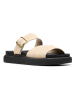 Clarks Leder-Pantoletten "Aristella" in Creme