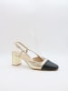 Bellucci Slingpumps in Gold/ Schwarz
