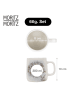 Moritz & Moritz 6-delige set: koffiekoppen "Blossom" grijs/wit - 300 ml