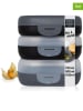 Moritz & Moritz 6-delige lunchboxenset grijs/zwart/wit