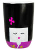 Pebbly Becher in Schwarz/ Lila - (H)10,8 x Ø 8 cm