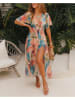 Milan Kiss Jurk beige/meerkleurig