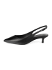 l37 Leder-Slingpumps in Schwarz