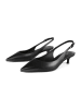 l37 Leren slingpumps zwart