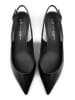l37 Leren slingpumps zwart