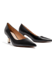 l37 Leren pumps zwart
