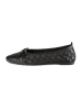 l37 Leren ballerina's zwart