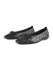 l37 Leder-Ballerinas in Schwarz