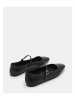 Steve Madden Leder-Spangenballerinas in Schwarz