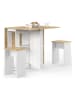 IDOMYA Factory 5-delige eettafelset ''Andy'' wit/beige