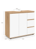 IDOMYA Factory Wasbakkast ''Tom'' wit/lichtbruin - (B)70 x (H)60 x (D)30 cm
