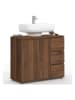 IDOMYA Factory Wasbakkast ''Tom'' bruin - (B)70 x (H)60 x (D)30 cm