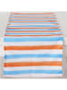 Boltze Tafelloper "Azzurro" lichtblauw/oranje/wit - (L)140 x (B)40 cm