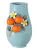 Boltze Wazon "Orange" w kolorze pomarańczowo-błękitnym - 14 x 19 x 11,5 cm
