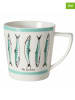 Boltze 2er-Set: Kaffeetassen "Sardine" in Hellblau/ Weiß - 300 ml