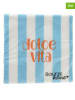 Boltze 2er-Set: Servietten "Dolce Vita" in Hellblau/ Orange/ Weiß - 2x 20 Stück