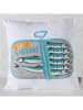 Boltze Kissen "Sardine" in Hellblau/ Grau/ Weiß - (L)45 x (B)45 cm