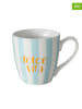 Boltze Kubki jumbo (2 szt.) "Dolce Vita" w kolorze błękitno-pomarańczowym - 480 ml