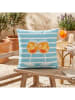 Boltze Kissen "Summer Spritz" in Hellblau/ Orange - (L)45 x (B)45 cm