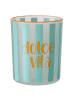 Boltze 2er-Set: Windlichter "Dolce Vita" in Orange/ Hellblau