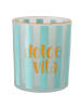 Boltze 2er-Set: Windlichter "Dolce Vita" in Orange/ Hellblau