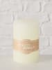 Boltze Stumpenkerze "Casual" in Creme - 344 g