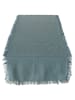 Boltze Tischläufer "Lenea" in Blaugrau - (L)140 x (B)40 cm