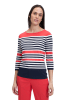 Betty Barclay Longsleeve donkerblauw/koraalrood/wit