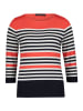 Betty Barclay Longsleeve in Dunkelblau/ Koralle/ Weiß