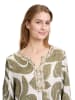 Betty Barclay Bluse in Khaki/ Weiß