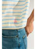 NÜMPH Pullover "Sillio" in Weiß/ Hellblau