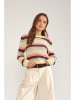 NÜMPH Sweter "Molina" w kolorze żółto-różowo-brązowym