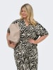 ONLY Carmakoma Bluse in Creme/ Schwarz