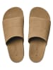 Reef Leren slippers "Oasis" lichtbruin
