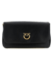 Pinko Skórzana torebka w kolorze czarnym - 31 x 17 x 10 cm