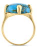 Nomad Vergulde ring met edelsteen