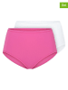 Schiesser 2er-Set: Taillenpantys in Pink/ Weiß